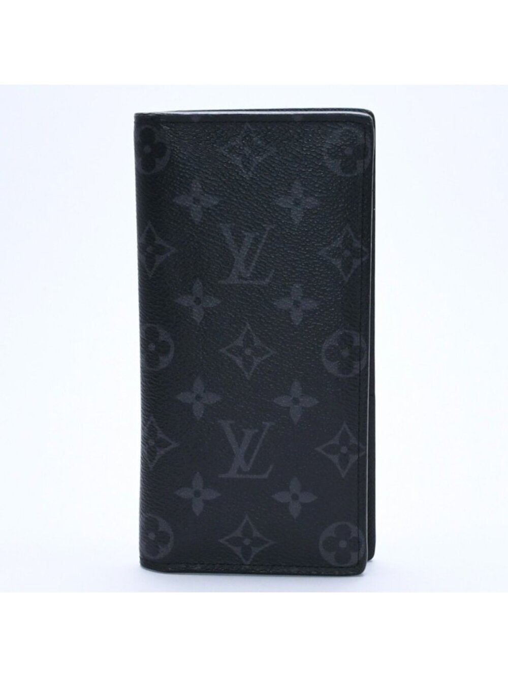 Louis Vuitton Monogram Eclipse Portefeuille Brazza Bifold Wallet Black